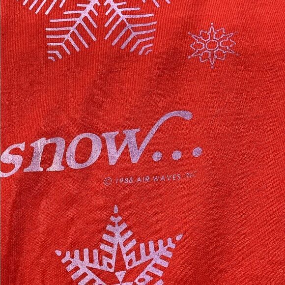 Vintage Platinum Plus T-shirt Christmas Let It Snow Single Stitch 4XL 1988 - Picture 5 of 10
